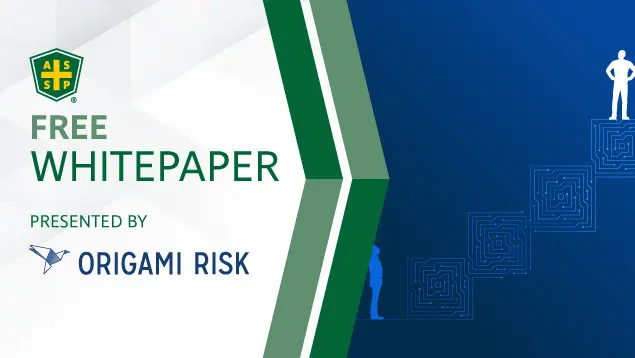 ASSP sponsored whitepaper template with Origami Risk logo