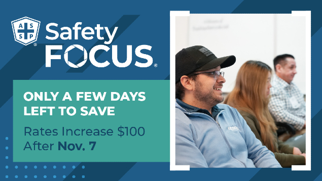 SafetyFOCUS 2025 details with safety professional attendees